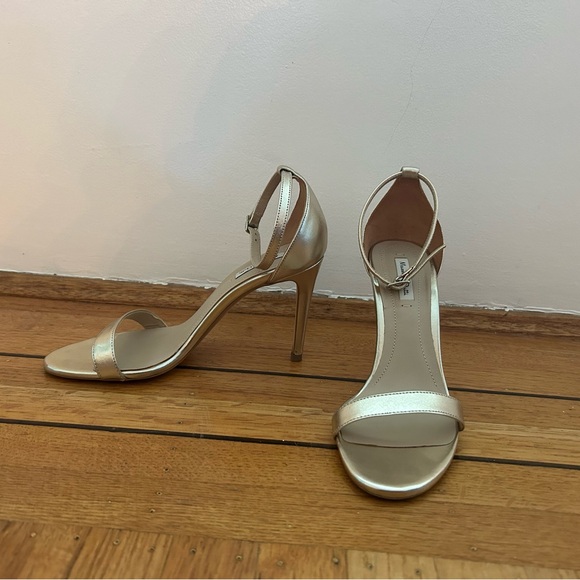 Massimo Dutti gold strappy strap heel sandals - Picture 1 of 8